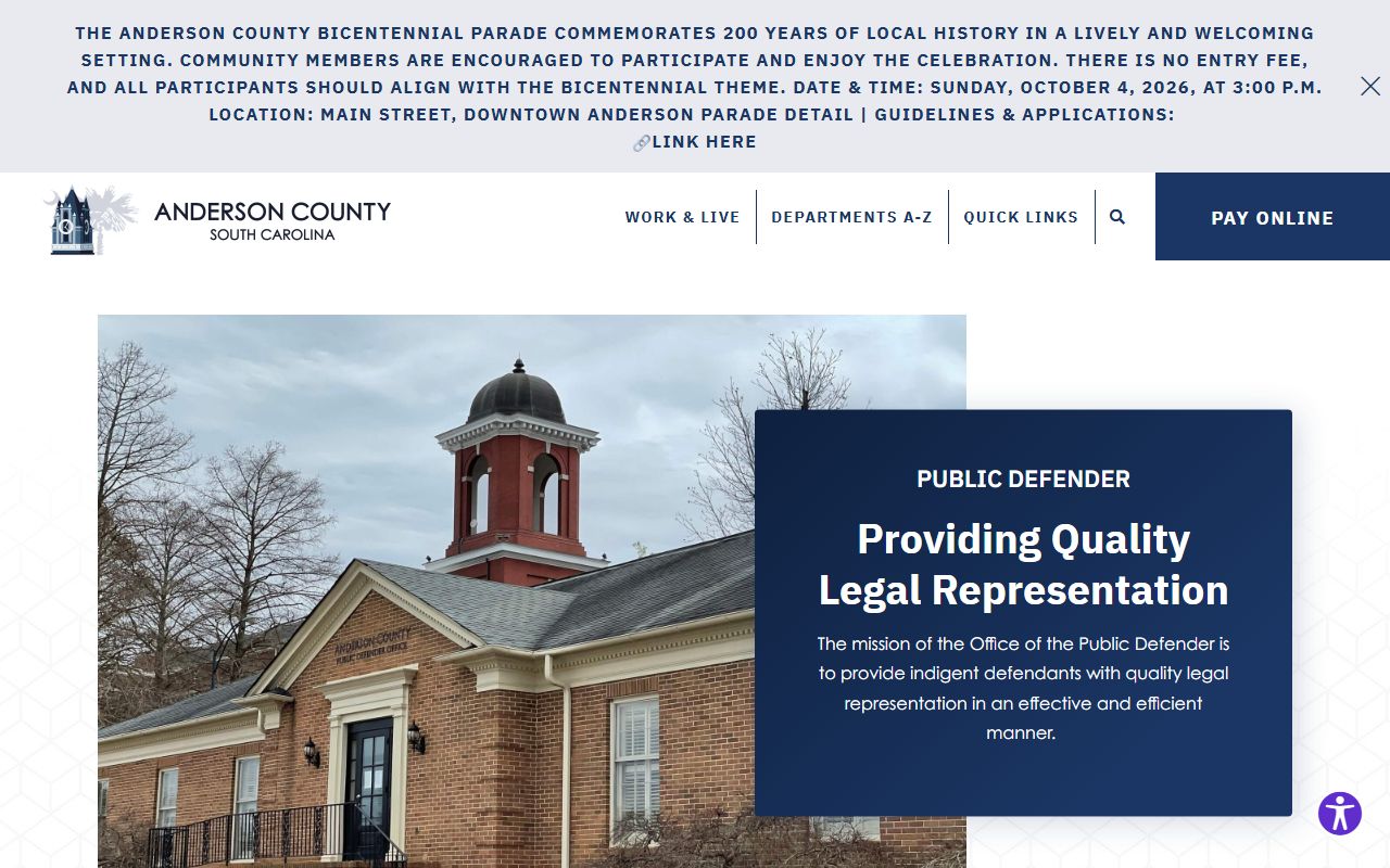 Anderson County Clerk of Court public defender records access