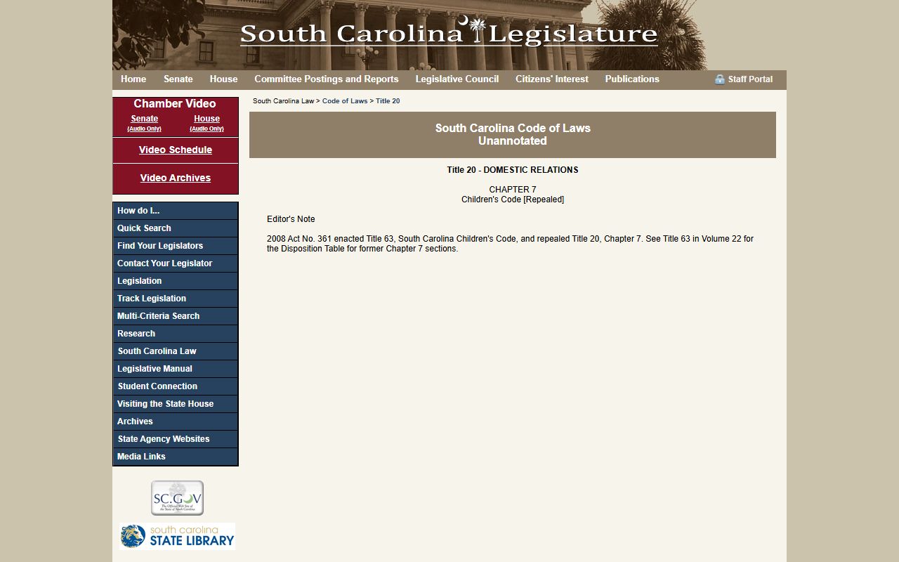 Anderson County Clerk of Court domestic relations records