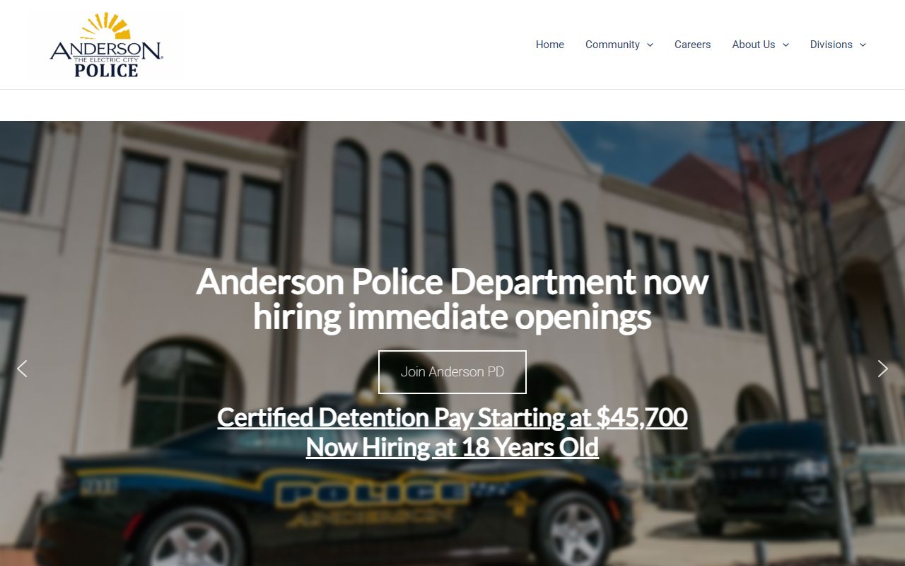 Anderson County arrest records Anderson Police booking and charge contact