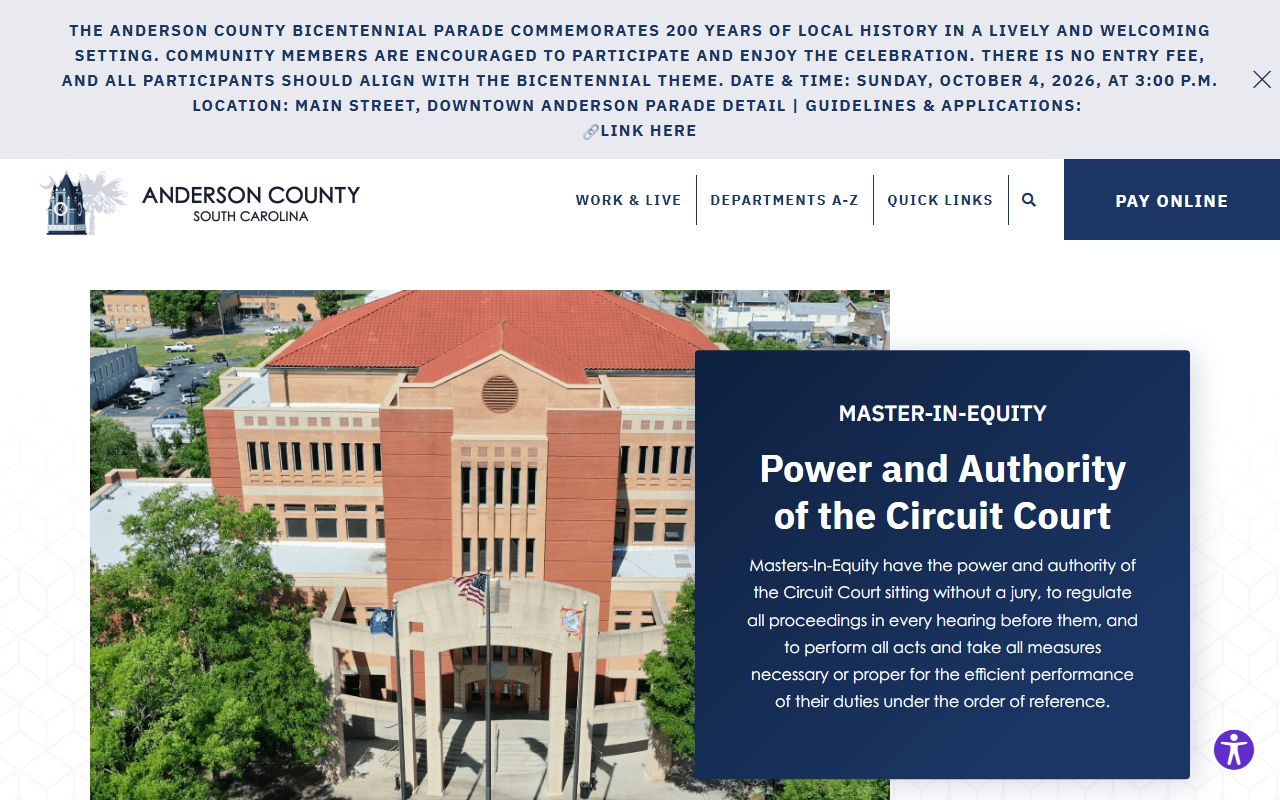 Anderson County Circuit Court Master-in-Equity local page