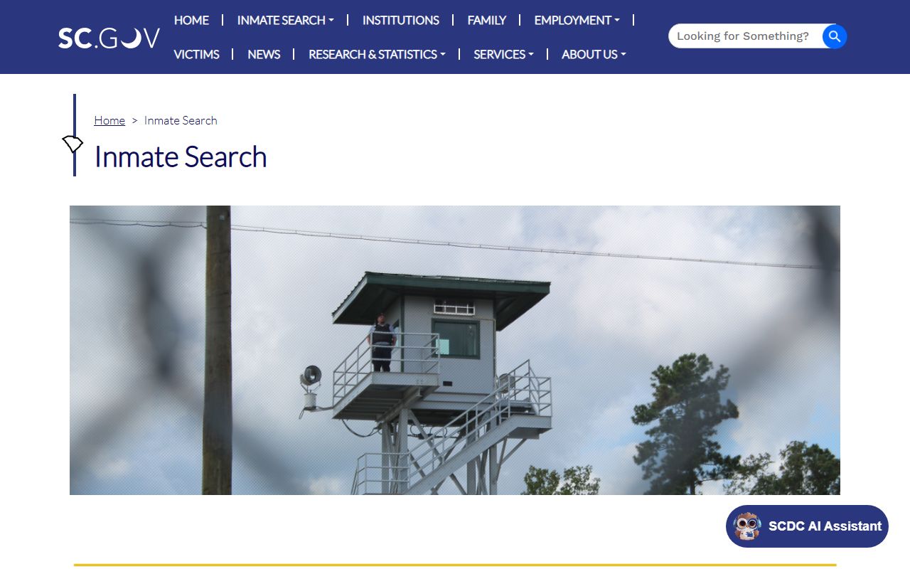 Anderson County inmate records SCDC inmate search disclaimer