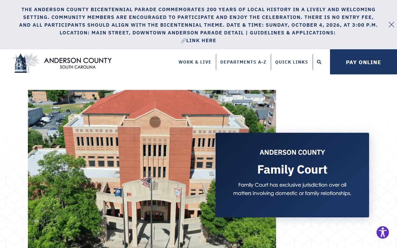Anderson County divorce records Family Court source