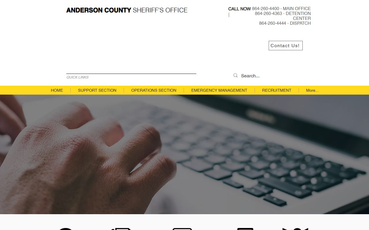 Anderson County warrant records Sheriff's Office online resources